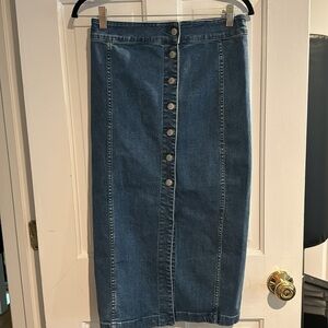Madewell midi Jean skirt size 27 never worn